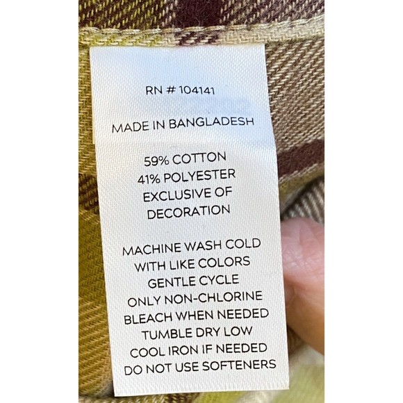 Alpine Design Men's Plaid Button Down Shirt - Brown and Green - Picture 7 of 14